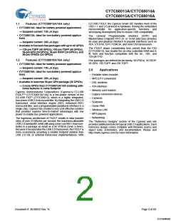 浏览型号CY7C68013A-128AXI的Datasheet PDF文件第2页