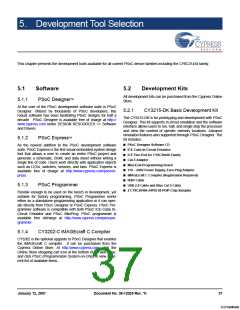 浏览型号CY8C21234-24SXI的Datasheet PDF文件第37页