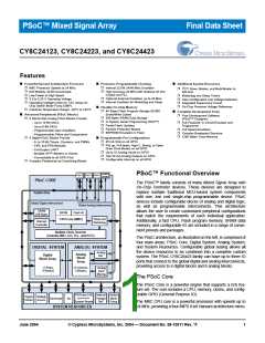浏览型号CY8C24223-SPPVC的Datasheet PDF文件第1页