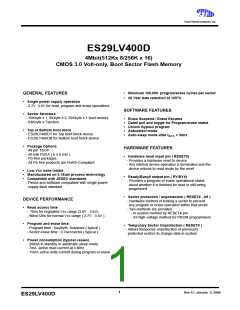 浏览型号ES29DS640FT-90RTG的Datasheet PDF文件第1页