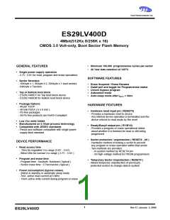 浏览型号ES29DL160FT-90RTG的Datasheet PDF文件第1页