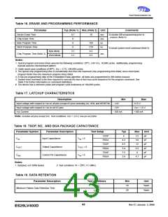 浏览型号ES29DS640FT-90RTG的Datasheet PDF文件第43页