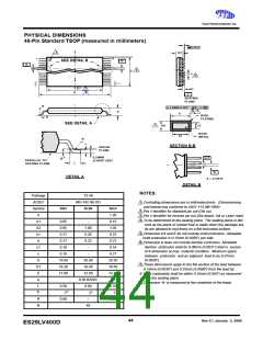 浏览型号ES29DS640FT-90RTG的Datasheet PDF文件第44页