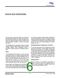 浏览型号ES29DL800FT-70RTG的Datasheet PDF文件第6页