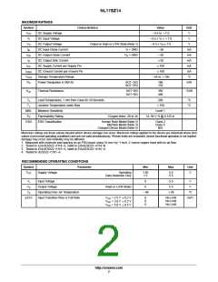浏览型号NL17SZ14DFT2G的Datasheet PDF文件第2页