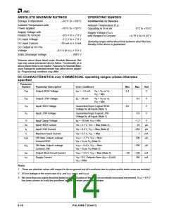 浏览型号PAL16L8-5JC的Datasheet PDF文件第14页