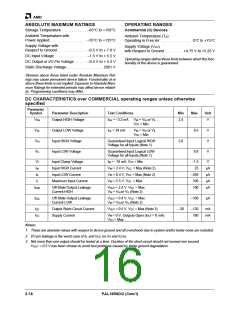 浏览型号PAL16L8-5JC的Datasheet PDF文件第16页