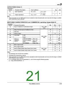 浏览型号PAL16L8-5JC的Datasheet PDF文件第21页