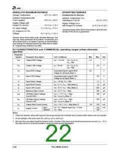 浏览型号PAL16L8-5JC的Datasheet PDF文件第22页