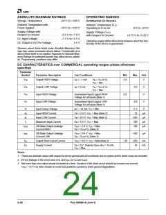 浏览型号PAL16L8-5JC的Datasheet PDF文件第24页