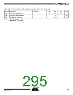 浏览型号ATMEGA32L-8AUR的Datasheet PDF文件第295页