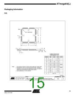 浏览型号ATMEGA64L-8AU的Datasheet PDF文件第15页