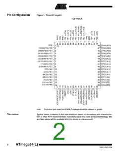 浏览型号ATMEGA64L-8AU的Datasheet PDF文件第2页