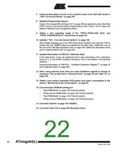 浏览型号ATMEGA64L-8AU的Datasheet PDF文件第22页