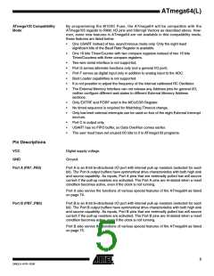 浏览型号ATMEGA64L-8AU的Datasheet PDF文件第5页