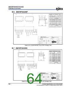 浏览型号EM78P5841NP的Datasheet PDF文件第64页