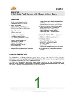 浏览型号EN25F40-75VC的Datasheet PDF文件第1页