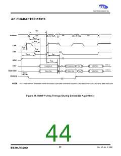 浏览型号ES29BDS160D-12RTG的Datasheet PDF文件第44页