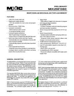 浏览型号29F080-90的Datasheet PDF文件第1页