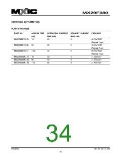 浏览型号29F080-90的Datasheet PDF文件第34页