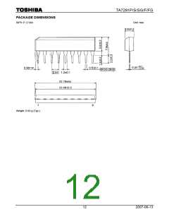 浏览型号TA7291SG的Datasheet PDF文件第12页