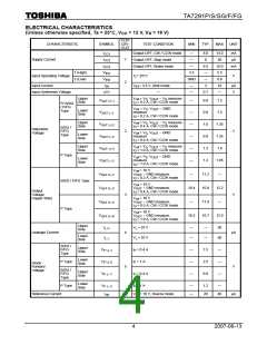 浏览型号TA7291SG的Datasheet PDF文件第4页