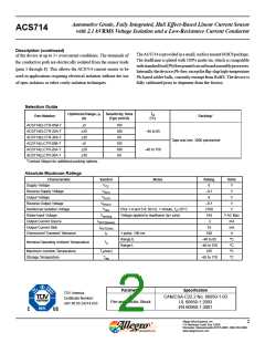 浏览型号ACS714LLCTR-30A-T的Datasheet PDF文件第2页