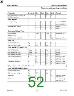 浏览型号SDA9380-B21的Datasheet PDF文件第52页