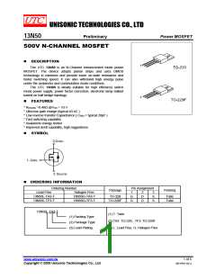 浏览型号13N50的Datasheet PDF文件第1页