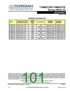 浏览型号71M6521DE-IGTR/F的Datasheet PDF文件第101页