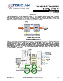 浏览型号71M6521DE-IGTR/F的Datasheet PDF文件第58页
