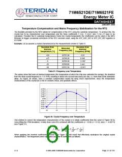 浏览型号71M6521DE-IGTR/F的Datasheet PDF文件第61页