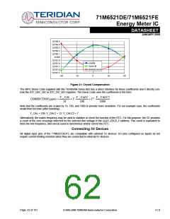 浏览型号71M6521DE-IGTR/F的Datasheet PDF文件第62页