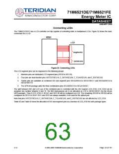 浏览型号71M6521DE-IGTR/F的Datasheet PDF文件第63页