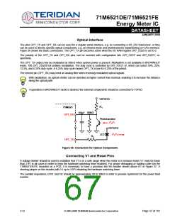 浏览型号71M6521DE-IGTR/F的Datasheet PDF文件第67页