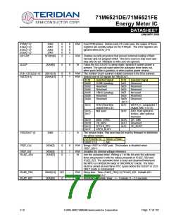 浏览型号71M6521DE-IGTR/F的Datasheet PDF文件第77页