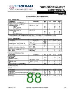 浏览型号71M6521DE-IGTR/F的Datasheet PDF文件第88页