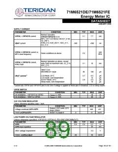 浏览型号71M6521DE-IGTR/F的Datasheet PDF文件第89页