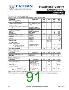 浏览型号71M6521DE-IGTR/F的Datasheet PDF文件第91页