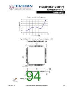 浏览型号71M6521DE-IGTR/F的Datasheet PDF文件第94页