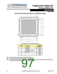 浏览型号71M6521DE-IGTR/F的Datasheet PDF文件第97页