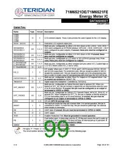 浏览型号71M6521DE-IGTR/F的Datasheet PDF文件第99页