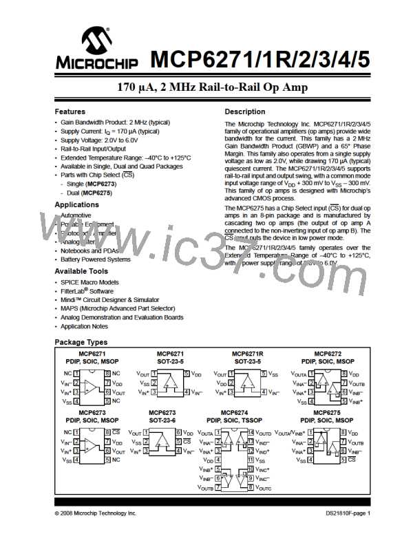 MCP6273-E/CH图片预览
