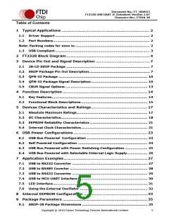 浏览型号FT232RL-2000的Datasheet PDF文件第5页