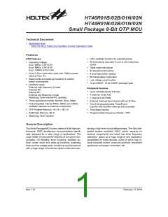 浏览型号HT48R01N的Datasheet PDF文件第1页