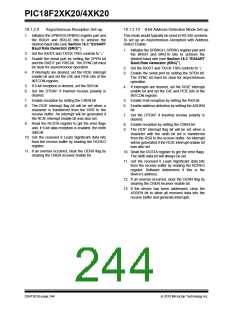 浏览型号PIC18F43K20-E/PT的Datasheet PDF文件第244页