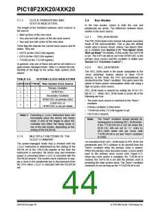 浏览型号PIC18F43K20-E/PT的Datasheet PDF文件第44页