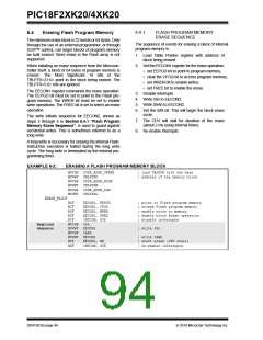 浏览型号PIC18F43K20-E/PT的Datasheet PDF文件第94页