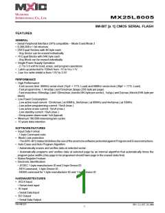 浏览型号MX25L8005M2C-15G的Datasheet PDF文件第1页