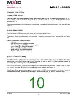 浏览型号MX25L8005M2C-15G的Datasheet PDF文件第10页